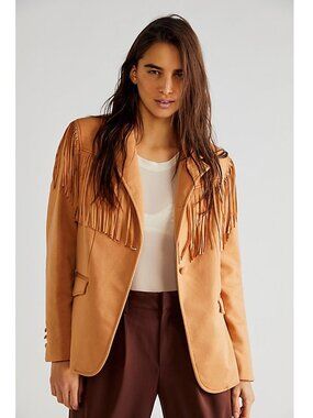 NWT New BLANKNYC Free Bird Show Stopper Tan Blazer Size L